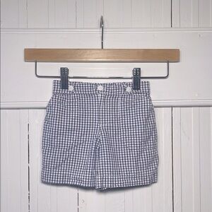 KREWE VGUC Navy Checkered Seersucker Adjustable Elastic Waist Pull On Shorts